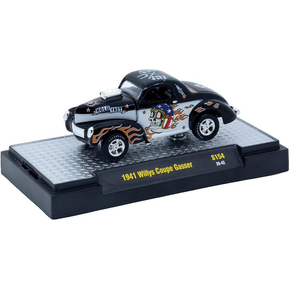 1941 Willys Coupe Gasser Hold Fast Diecast Model Car | M2 Machines