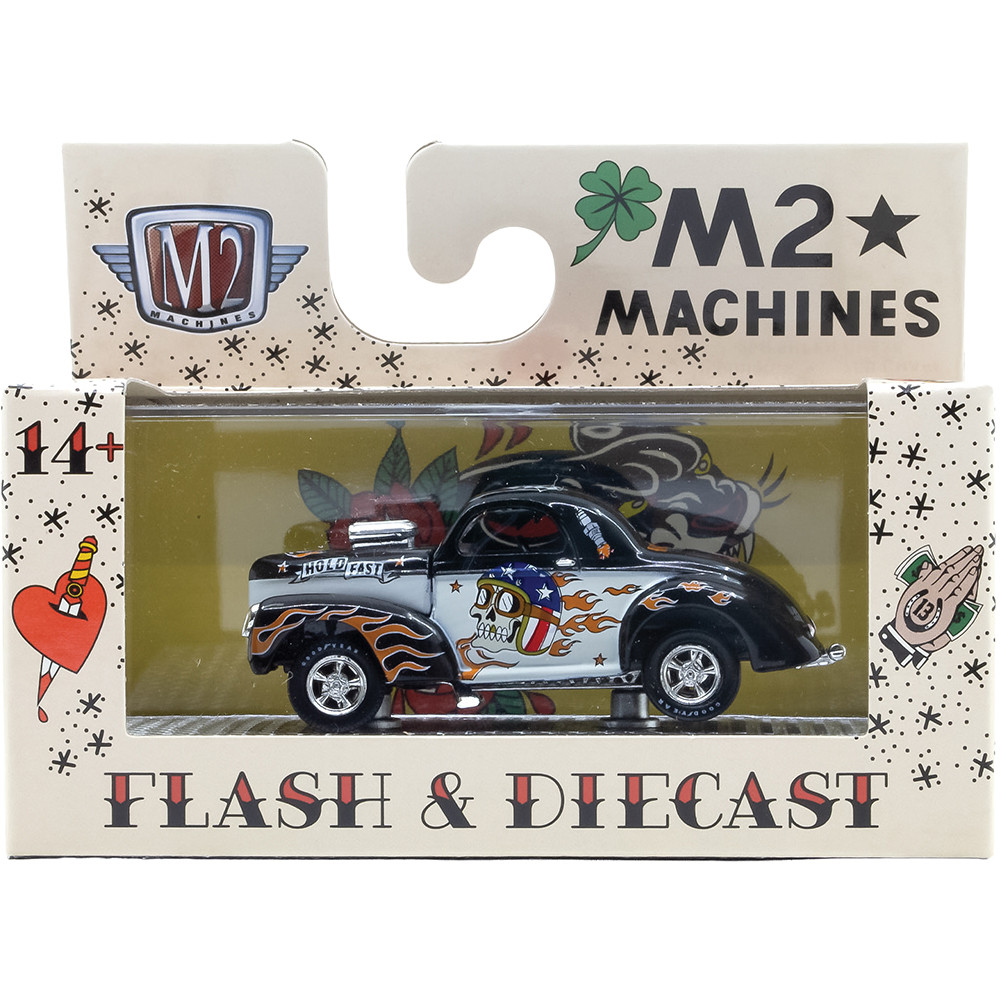 1941 Willys Coupe Gasser Hold Fast Diecast Model Car | M2 Machines