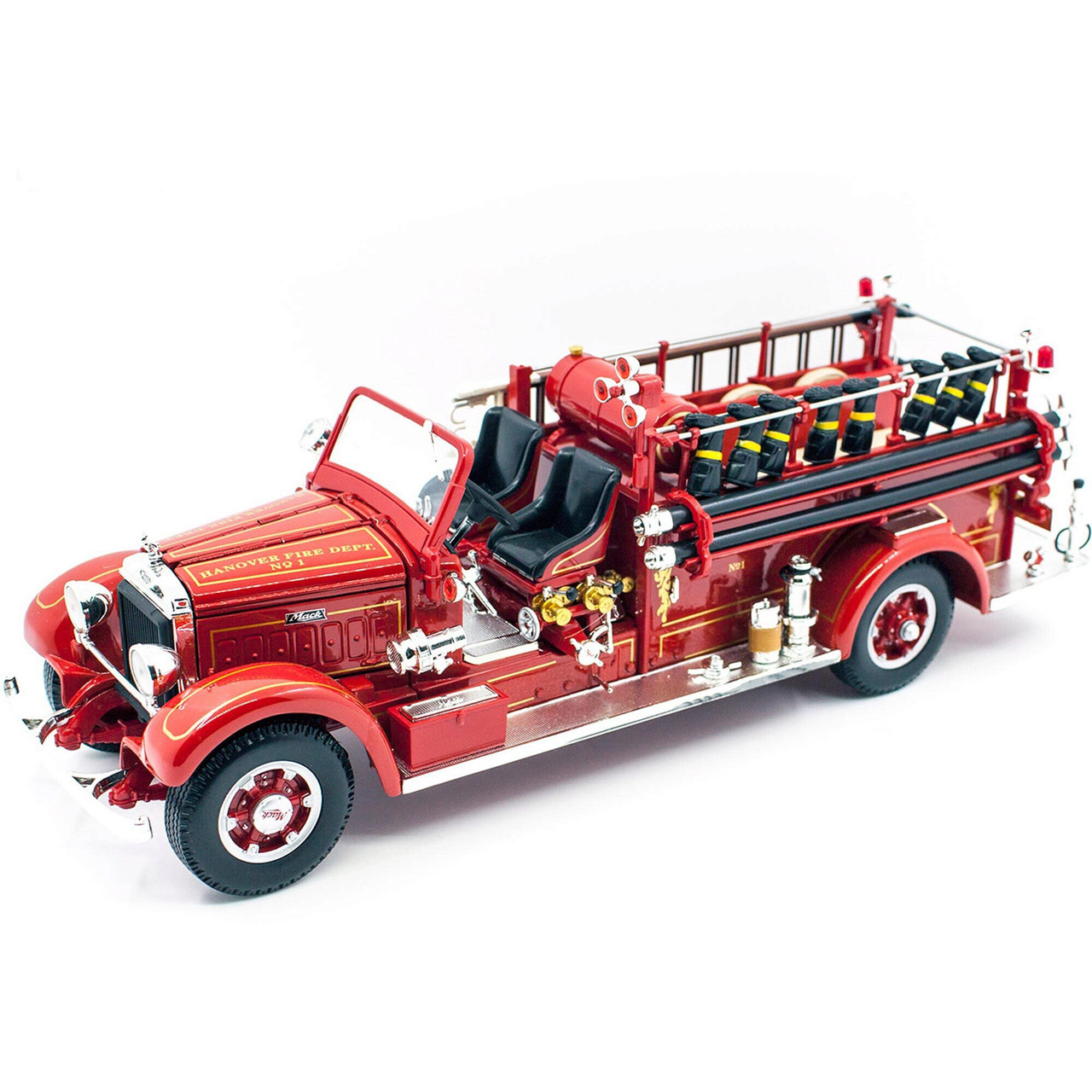 1935 Mack Type 75BX Fire Truck 1:24 Scale Diecast Model by Road Signature