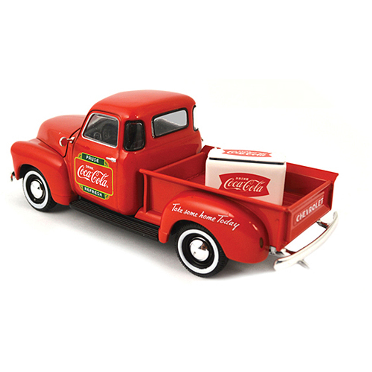 1955 Chevy Coca-Cola Stepside Pickup & Cooler | Diecast Model