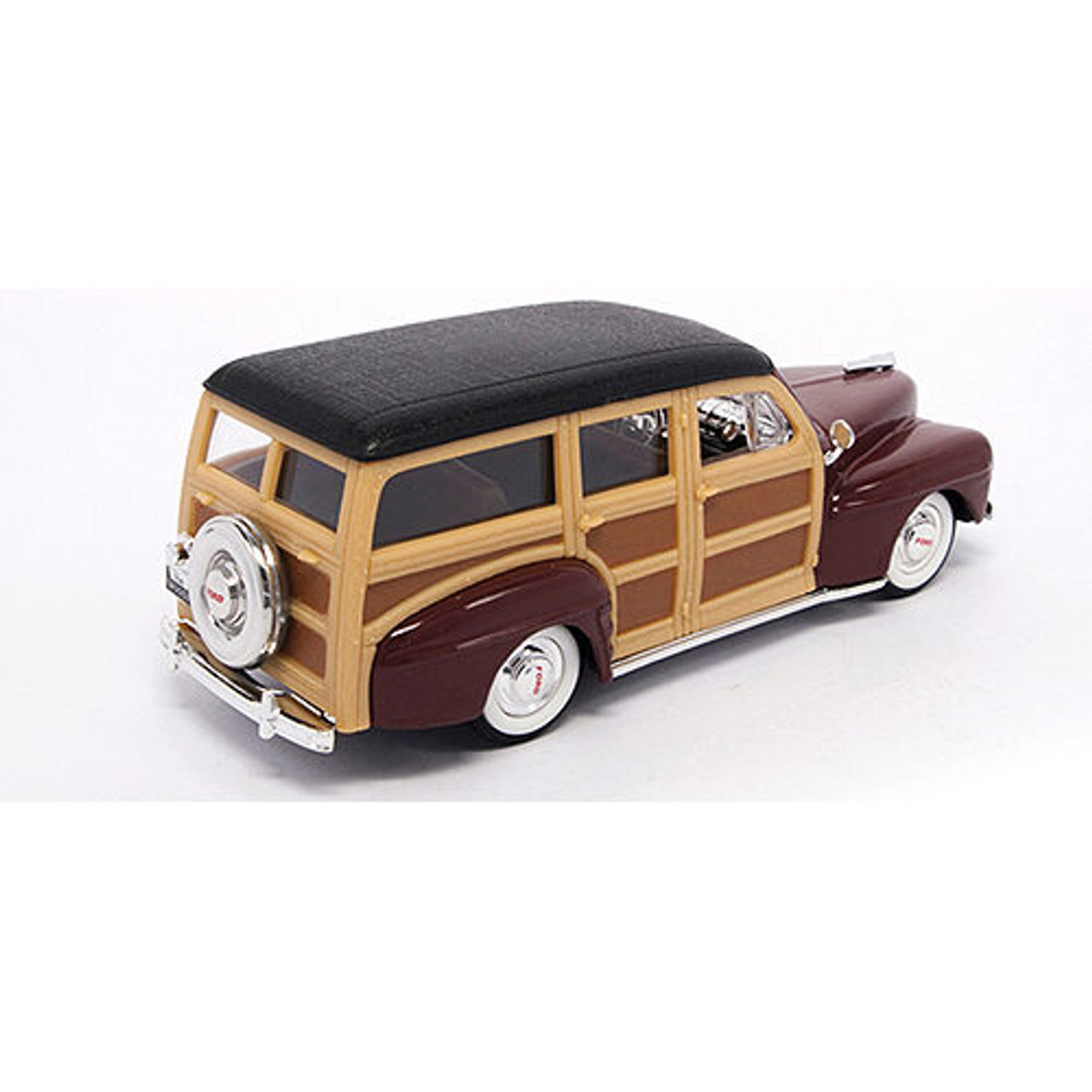1948 FORD WOODY BURGUNDY 1/43 DIECAST CAR MODEL BY ROAD SIGNATURE 94251 