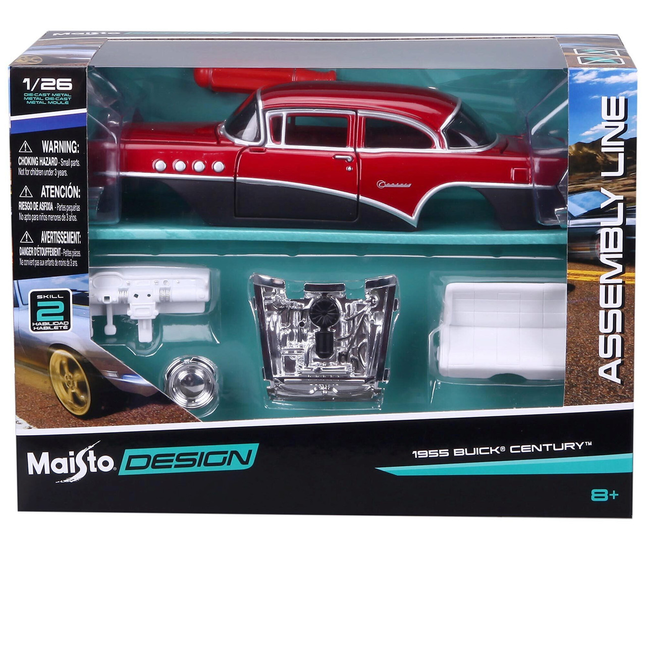 1955 Buick Century Assembly Line 1:26 Scale Diecast Model Kit by Maisto