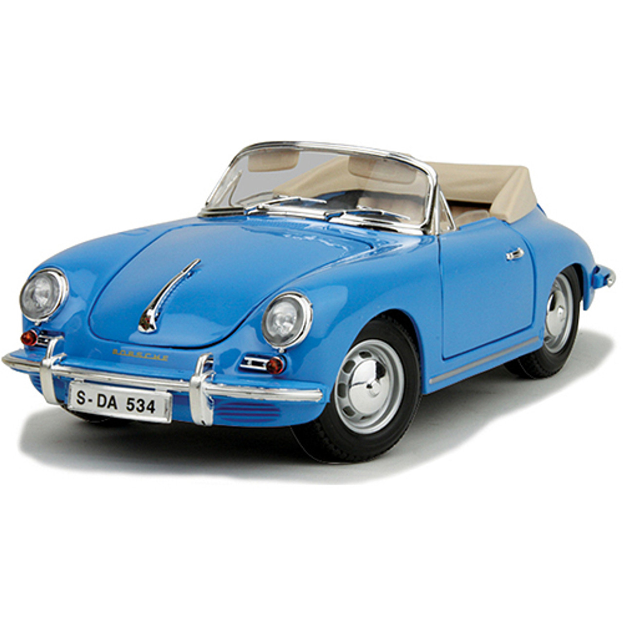 1961 Porsche 356B Cabriolet 1:18 Scale Diecast Replica Model by Bburago