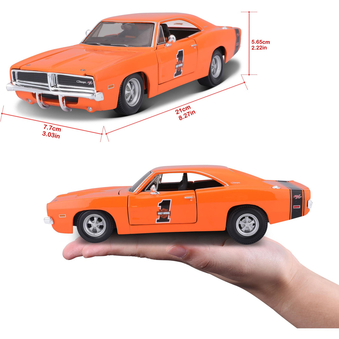 1969 Harley Edition Dodge Charger RT Diecast Model | Maisto