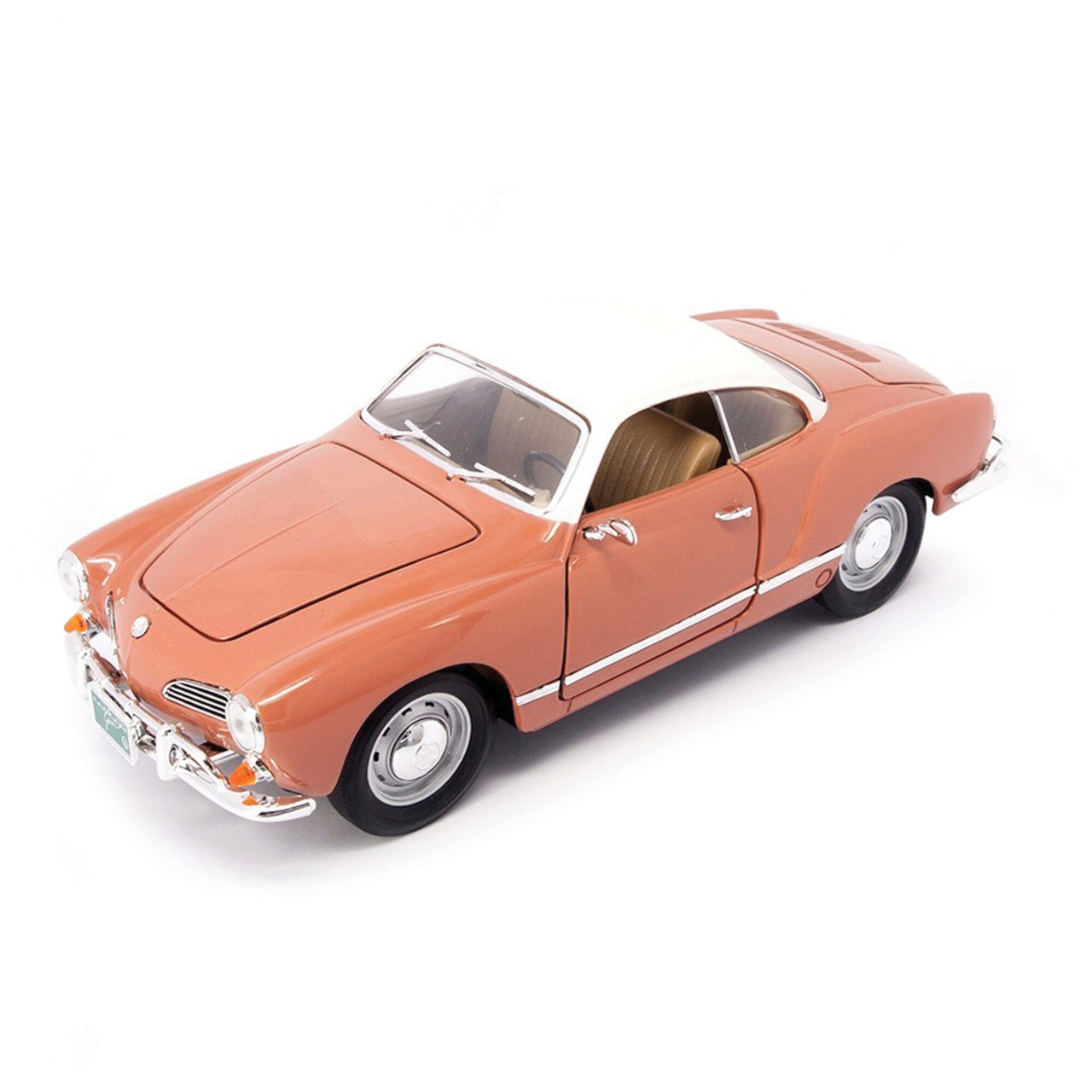 1966 VOLKSWAGEN KARMANN GHIA CORAL 1/18 DIECAST MODEL BY ROAD SIGNATURE 92198 
