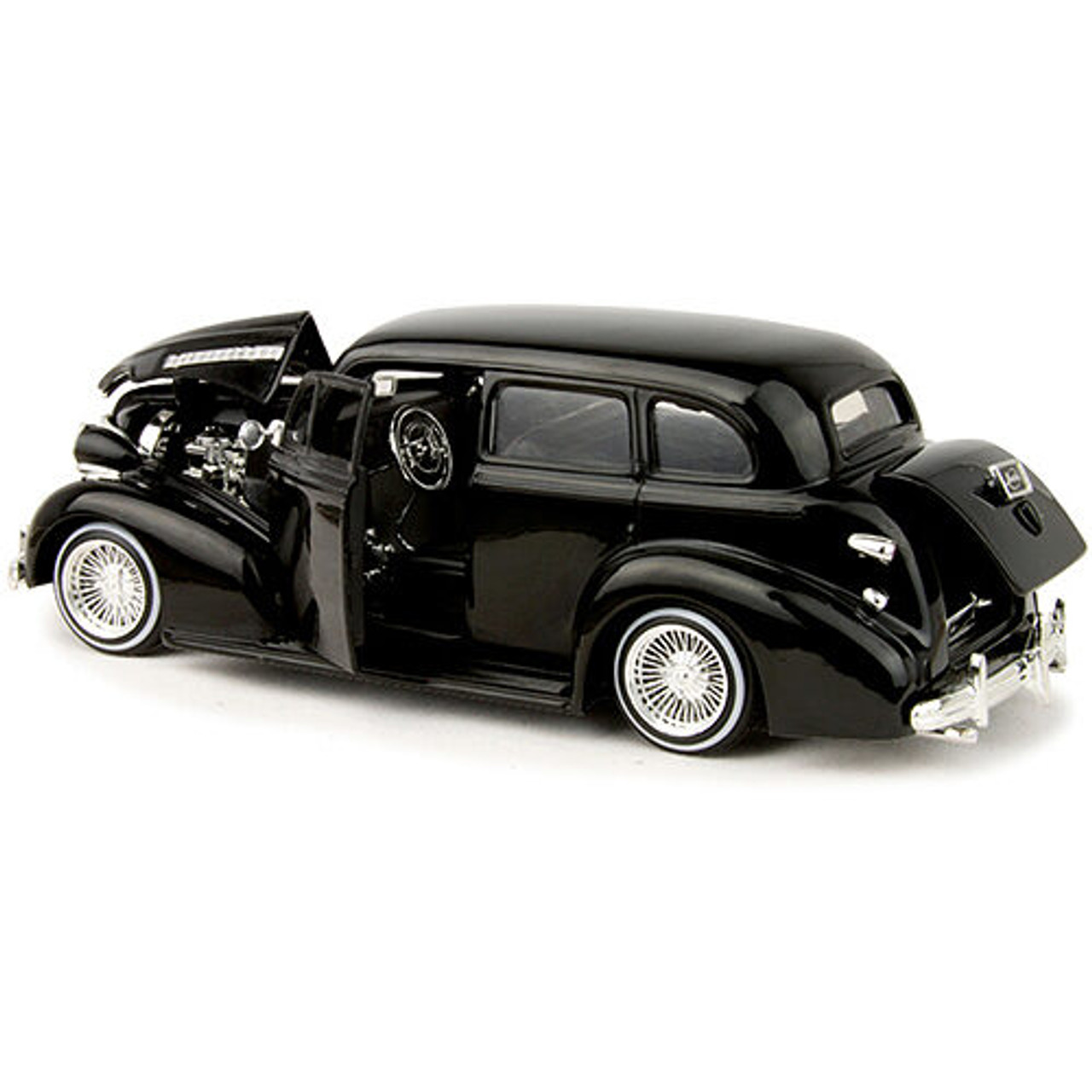 1939 Chevy Master Deluxe Custom - black 1:24 Scale Diecast Model by Jada  Toys