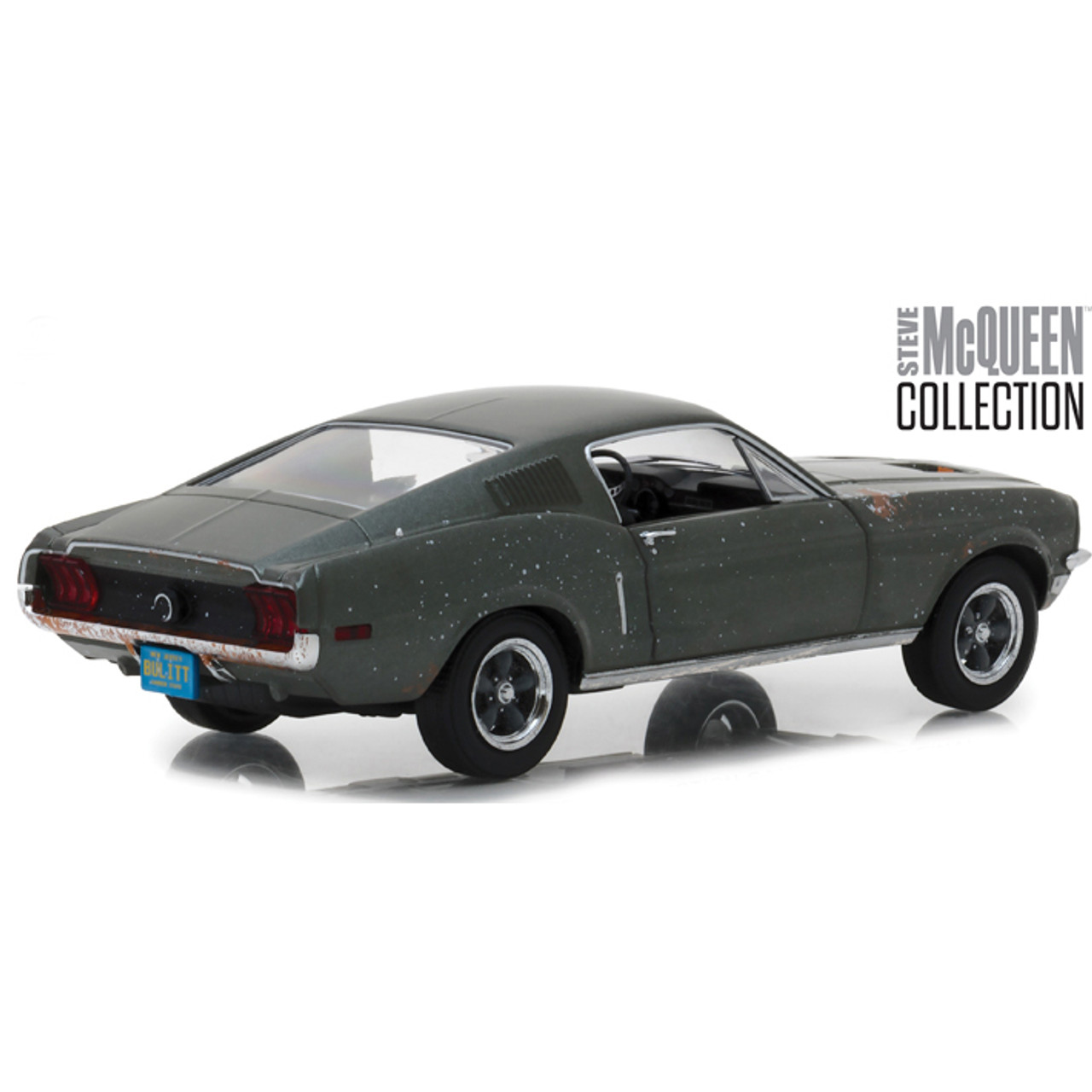 Unrestored McQueen 1968 Bullitt Mustang GT 1:24 Scale Diecast Model by  Greenlight