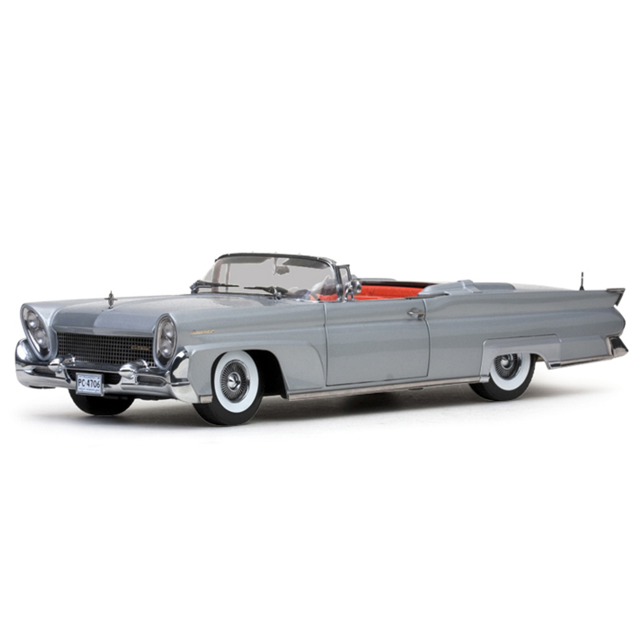 1958 Lincoln Continental MKIII Open Convertible - Silver Gray 1:18 Scale  Diecast Model by Sunstar