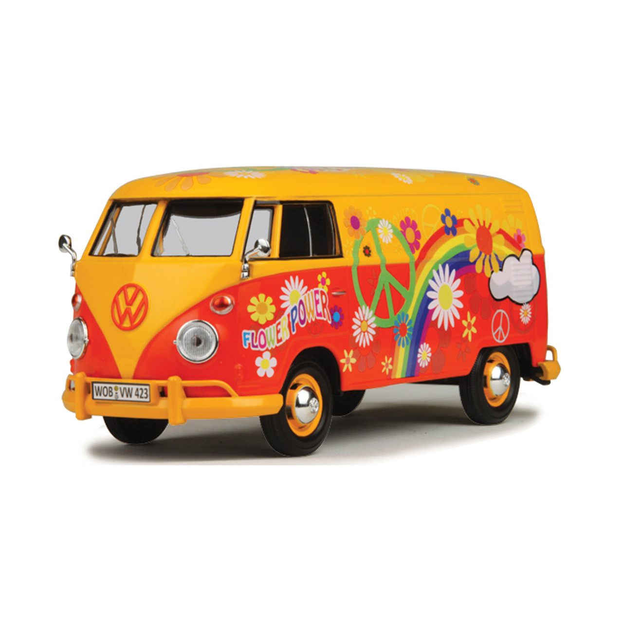 VW Flower Power Microbus Diecast Model | Motormax
