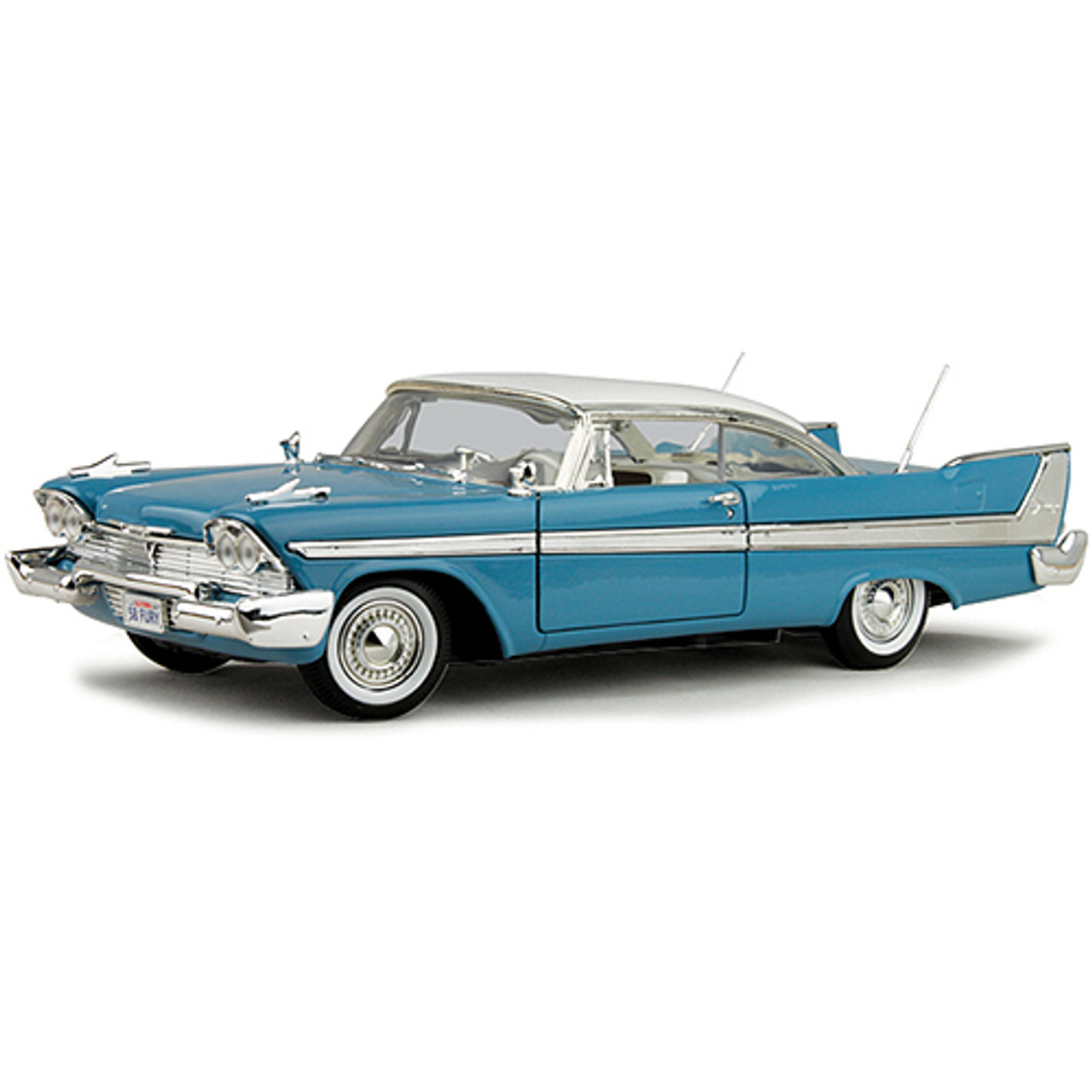 1958 Plymouth Anniversary Fury blue Diecast Model | Motormax