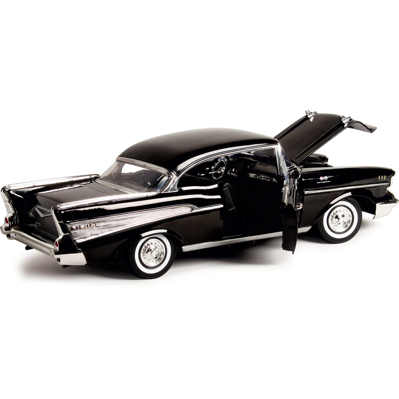 1/18 CHEVY BELAIR 1955 ベルエア 1957 Chevy Bel Air black Diecast Model | Motormax