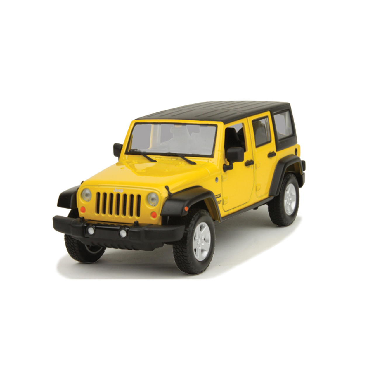 2015 Jeep Wrangler Unlimited - yellow 1:24 Scale Diecast Model by Maisto