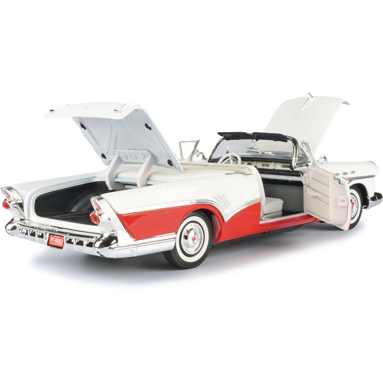 1957 Buick Roadmaster Convertible - Red 1:18 Scale Diecast Model by Motormax