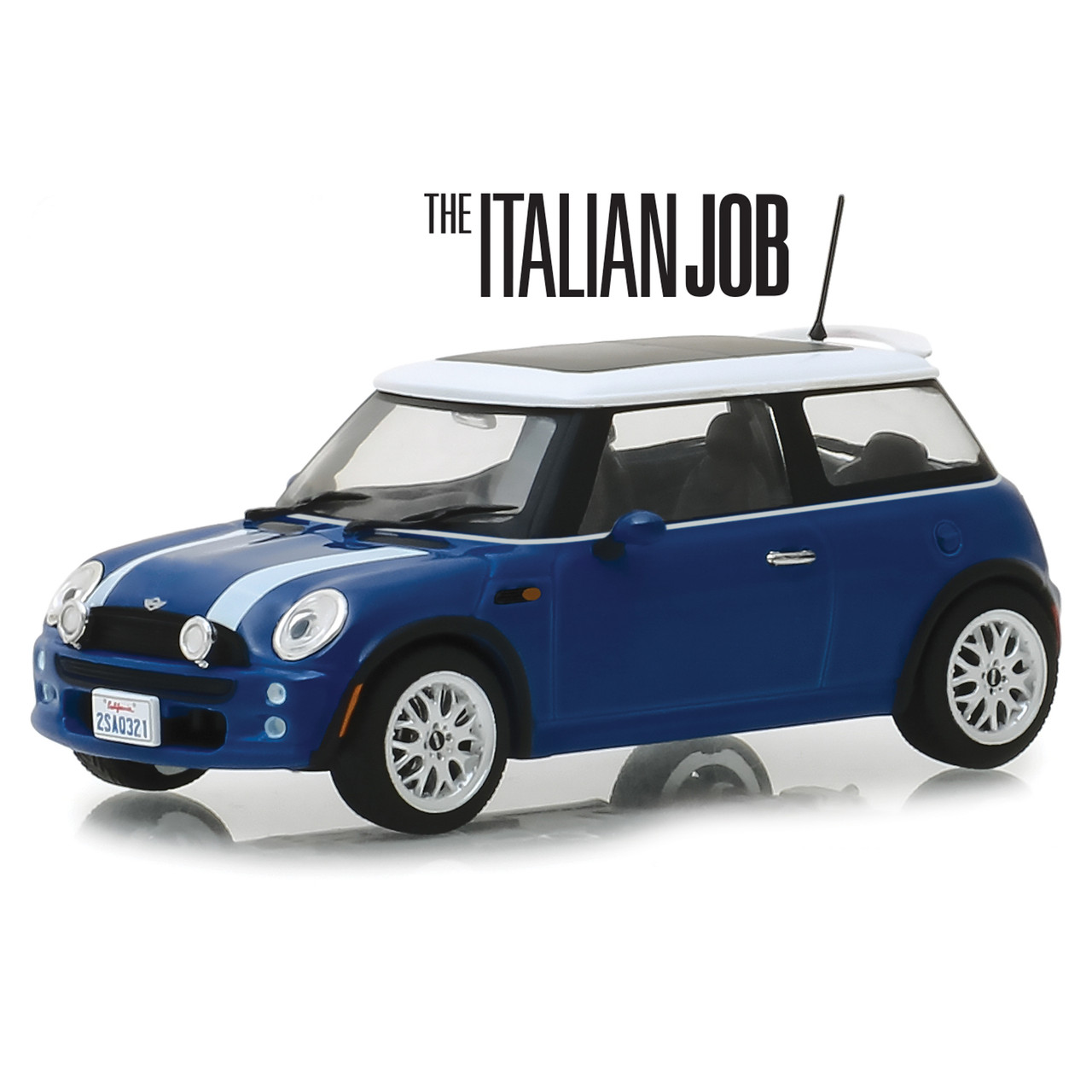 The Italian Job 2003 Mini Cooper blue Diecast Model Car | Greenlight