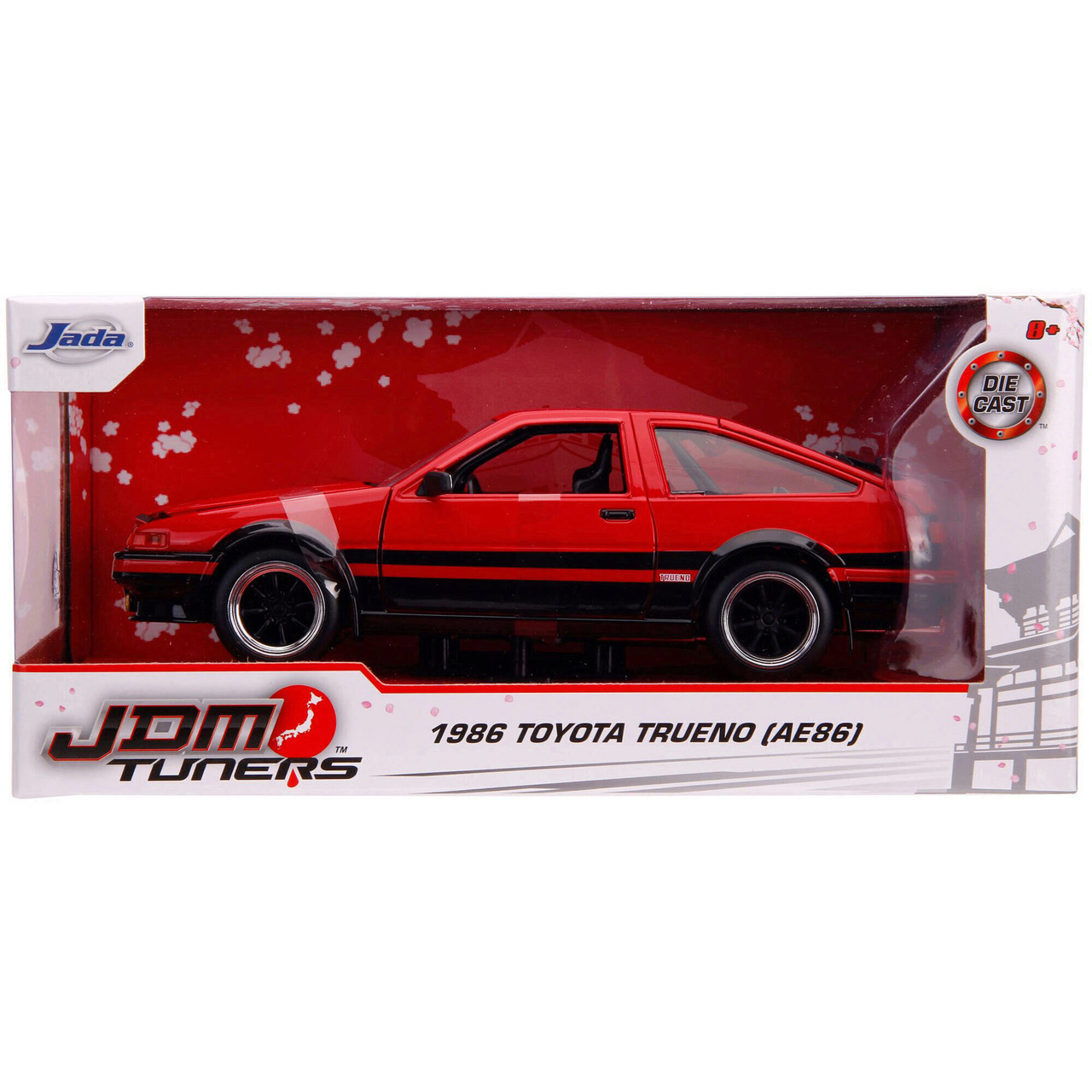 1986 TOYOTA Corolla AE86 - GT-S - RED 1:24 Scale Diecast Model Car by Jada  Toys