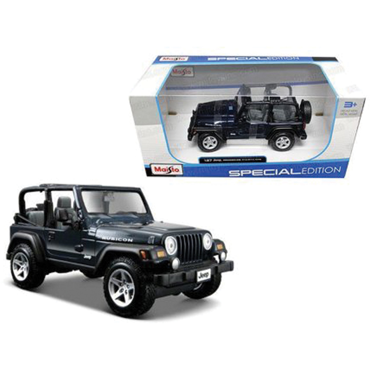 Jeep Wrangler Rubicon Blue Diecast Model Truck | Maisto