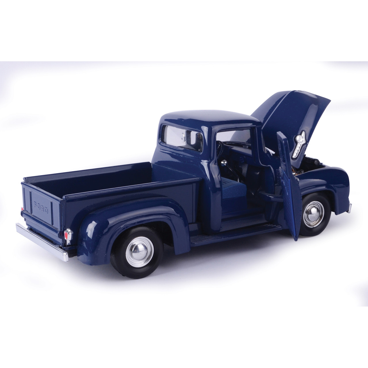 モーターマックス AC1/24 1956 F-100 MATTE BLACK 1956 Ford F-100 Pickup Truck Black 1/24 Diecast Model by
