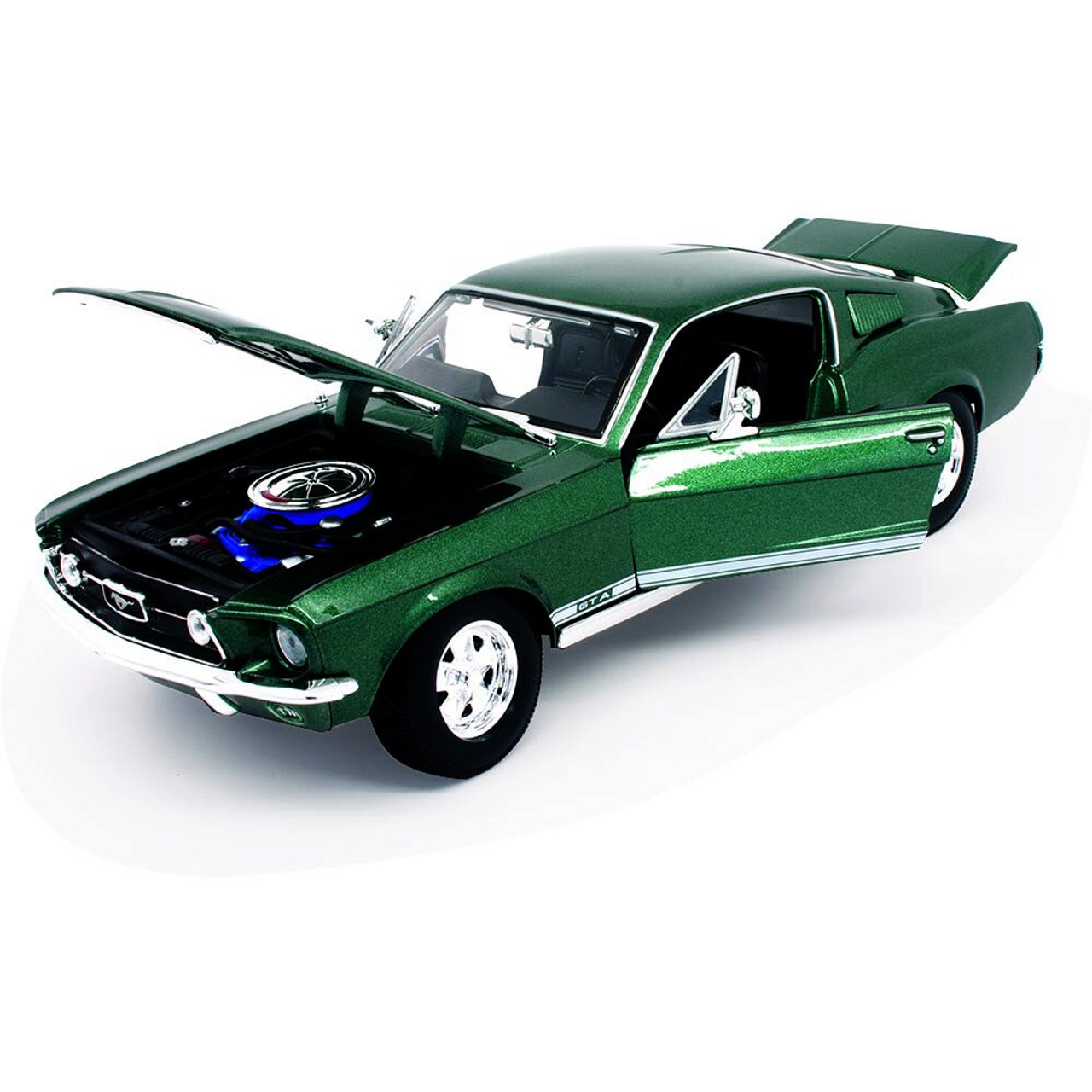  Maisto 1:18 Scale 1967 Ford Mustang GTA Fastback Diecast  Vehicle (Colors May Vary) : Toys & Games