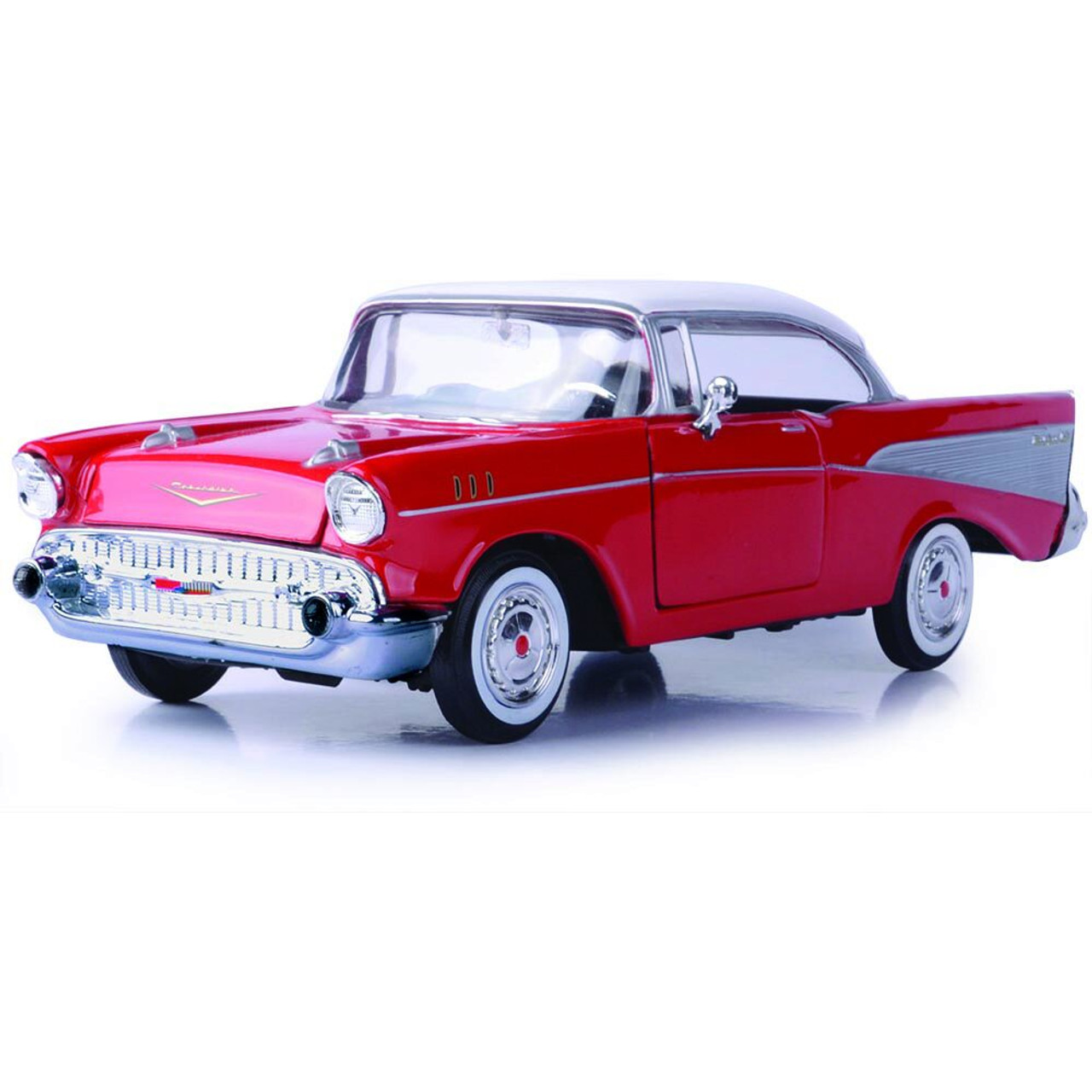 1957 Chevy Bel Air - Red 1:24 Scale Diecast Model Car by Motormax