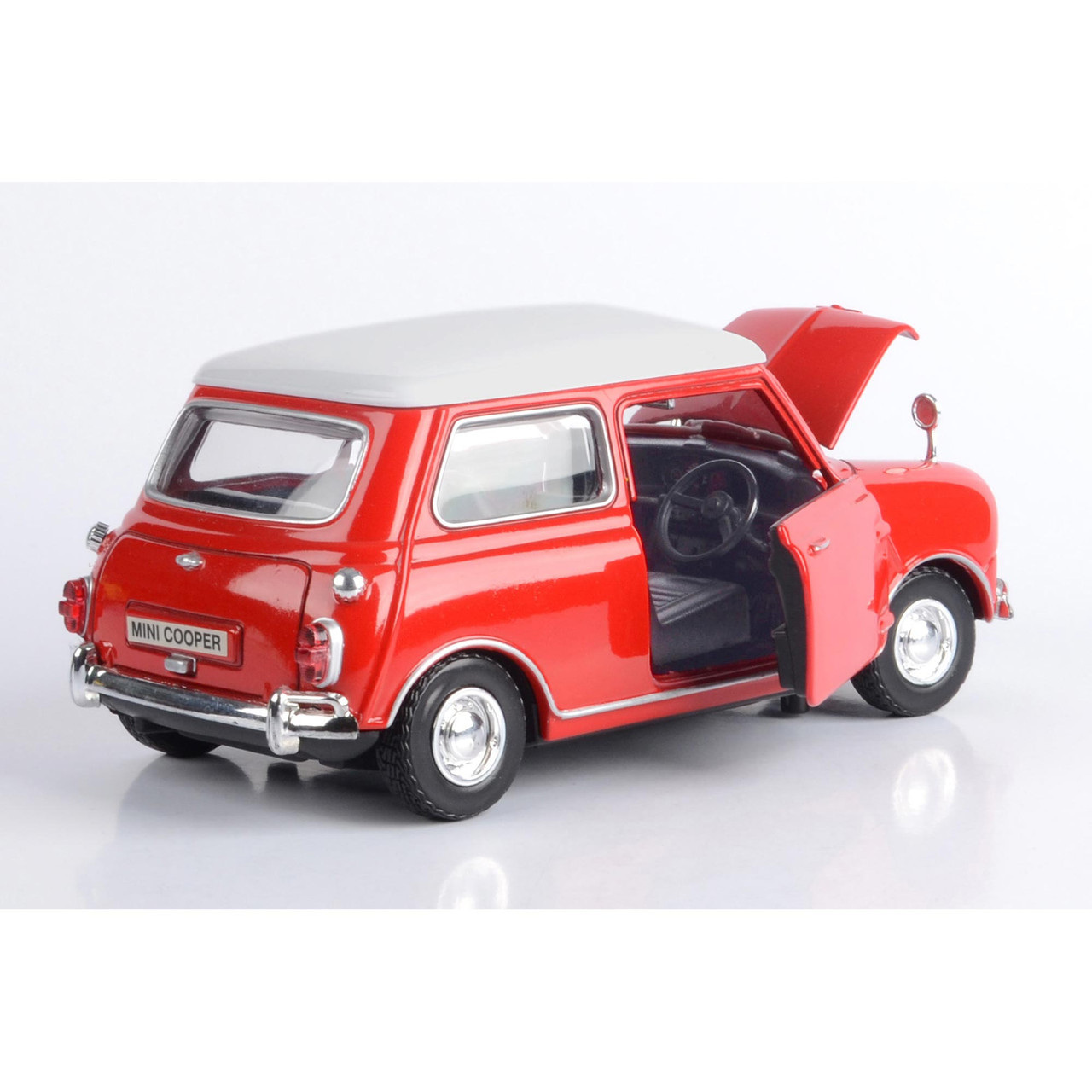 Vintage Mini Cooper 1:18 Scale Diecast Model Car by Motormax