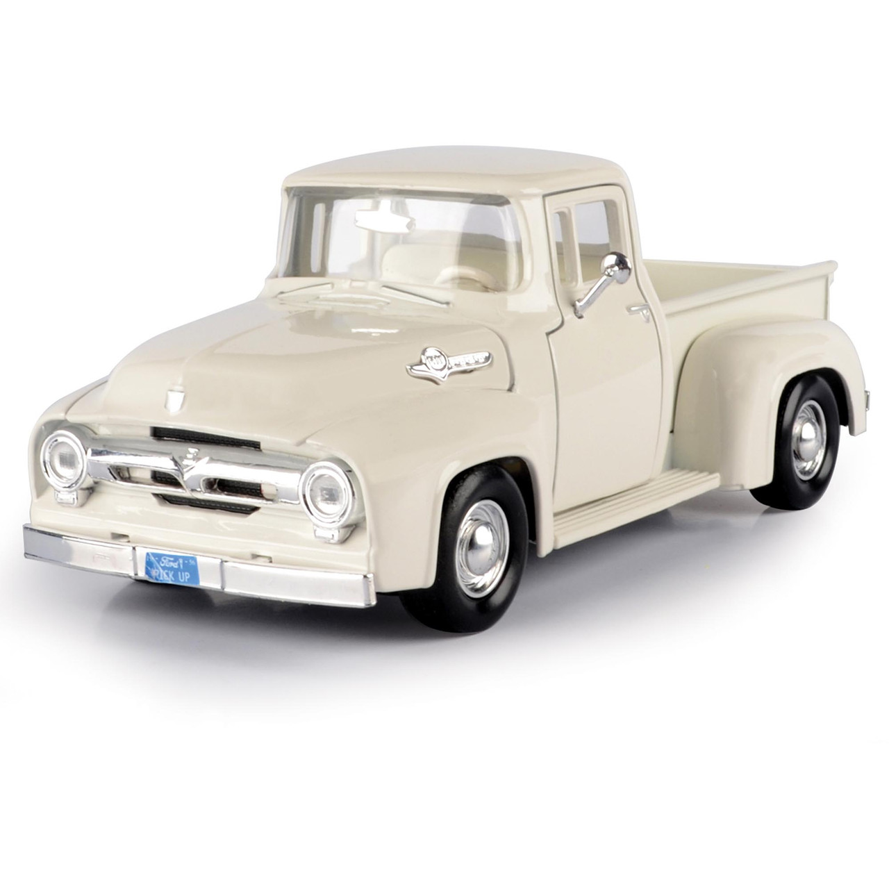 1956 Ford F-100 Pickup - White 1:24 Scale Diecast Model Truck by Motormax