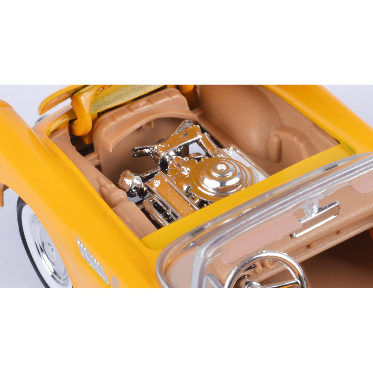 1956 Ford Thunderbird Convertible Yellow Diecast Model Car | Motormax