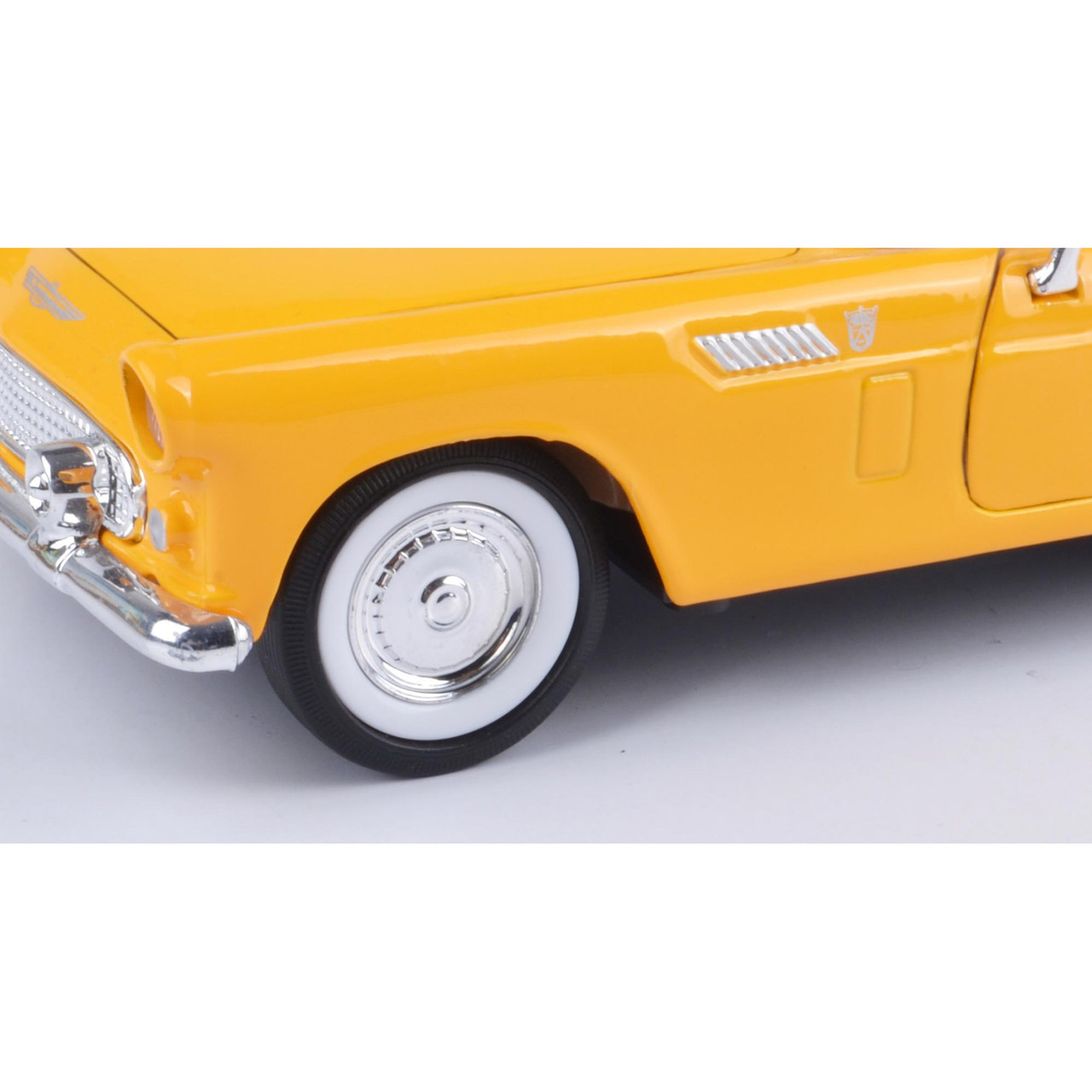 1956 Ford Thunderbird Convertible Yellow Diecast Model Car