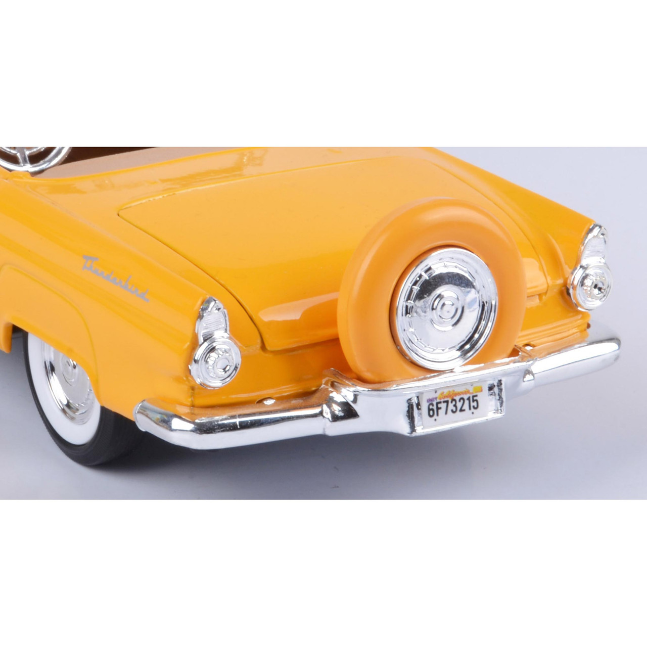 1956 Ford Thunderbird Convertible Yellow Diecast Model Car