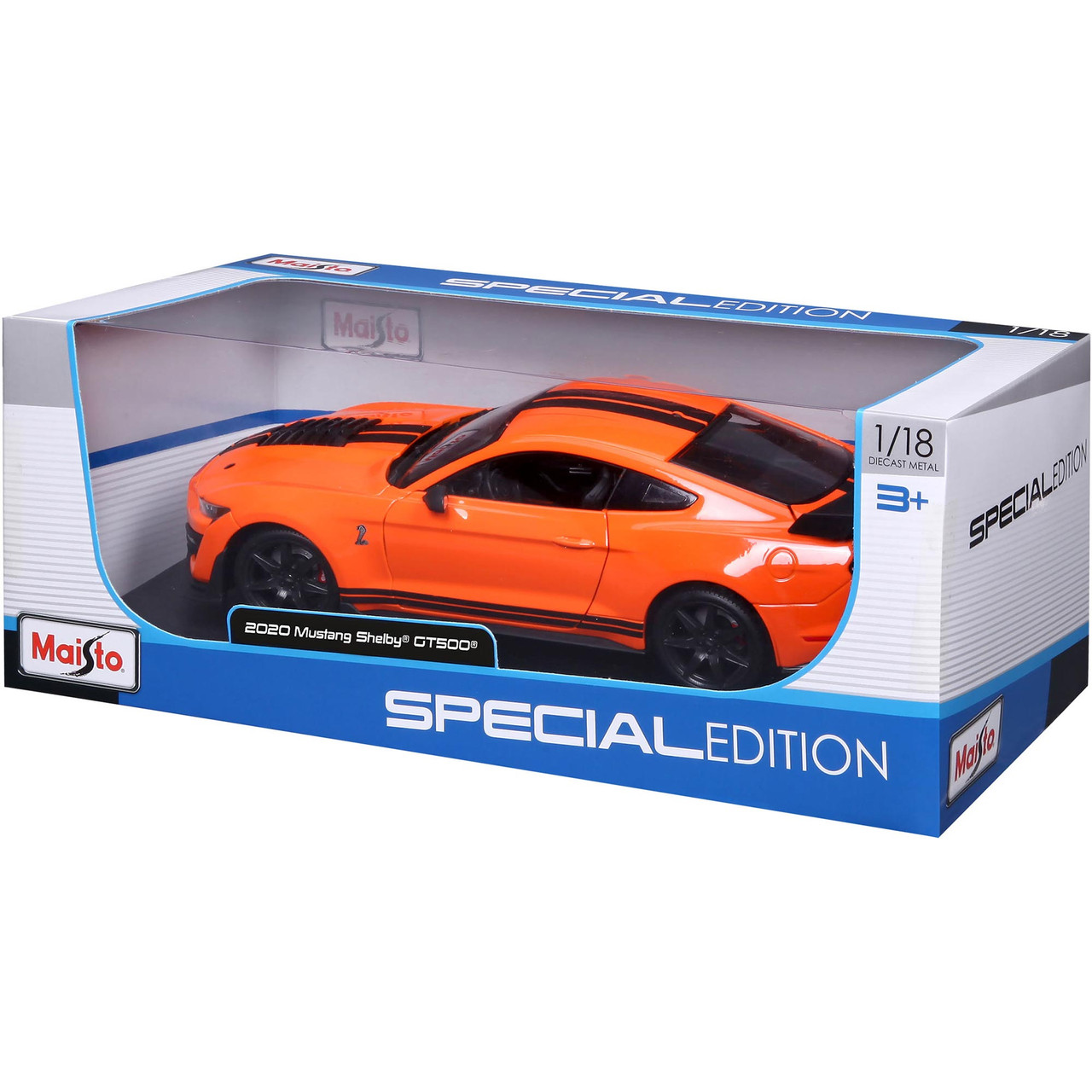 2020 Ford Shelby G.T. 500 - Orange 1:18 Scale Diecast Model Car by Maisto