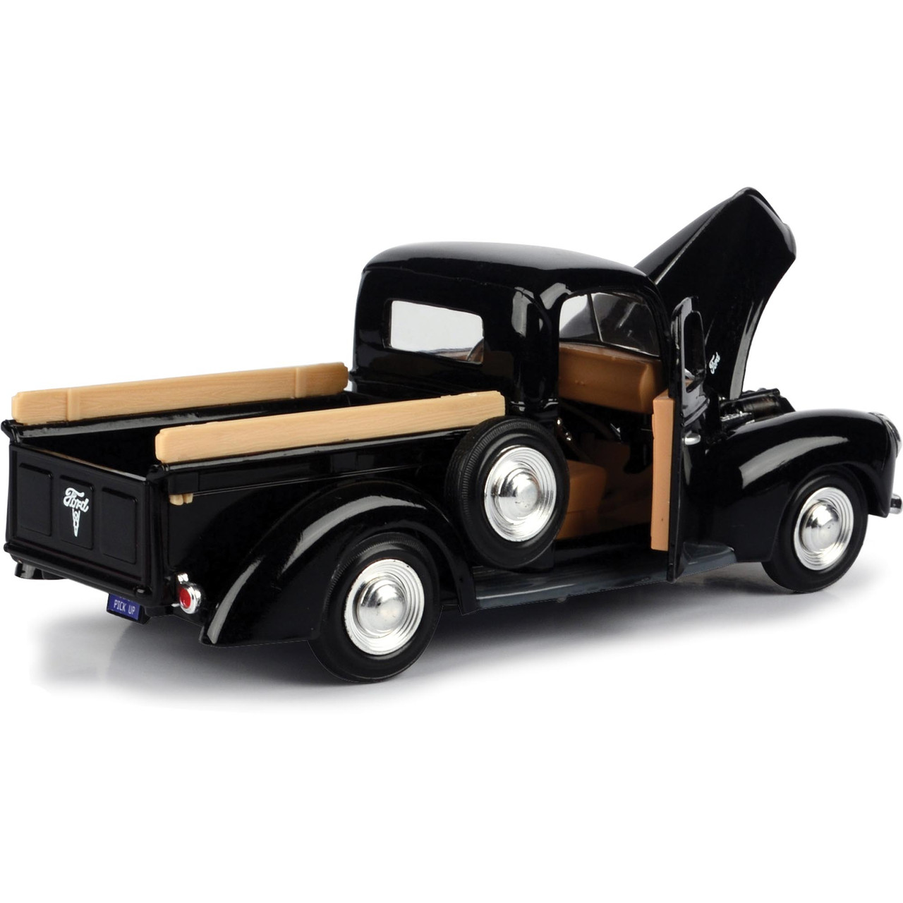 1940 Ford Pickup - Black 1:24 Scale Diecast Model Truck by Motormax