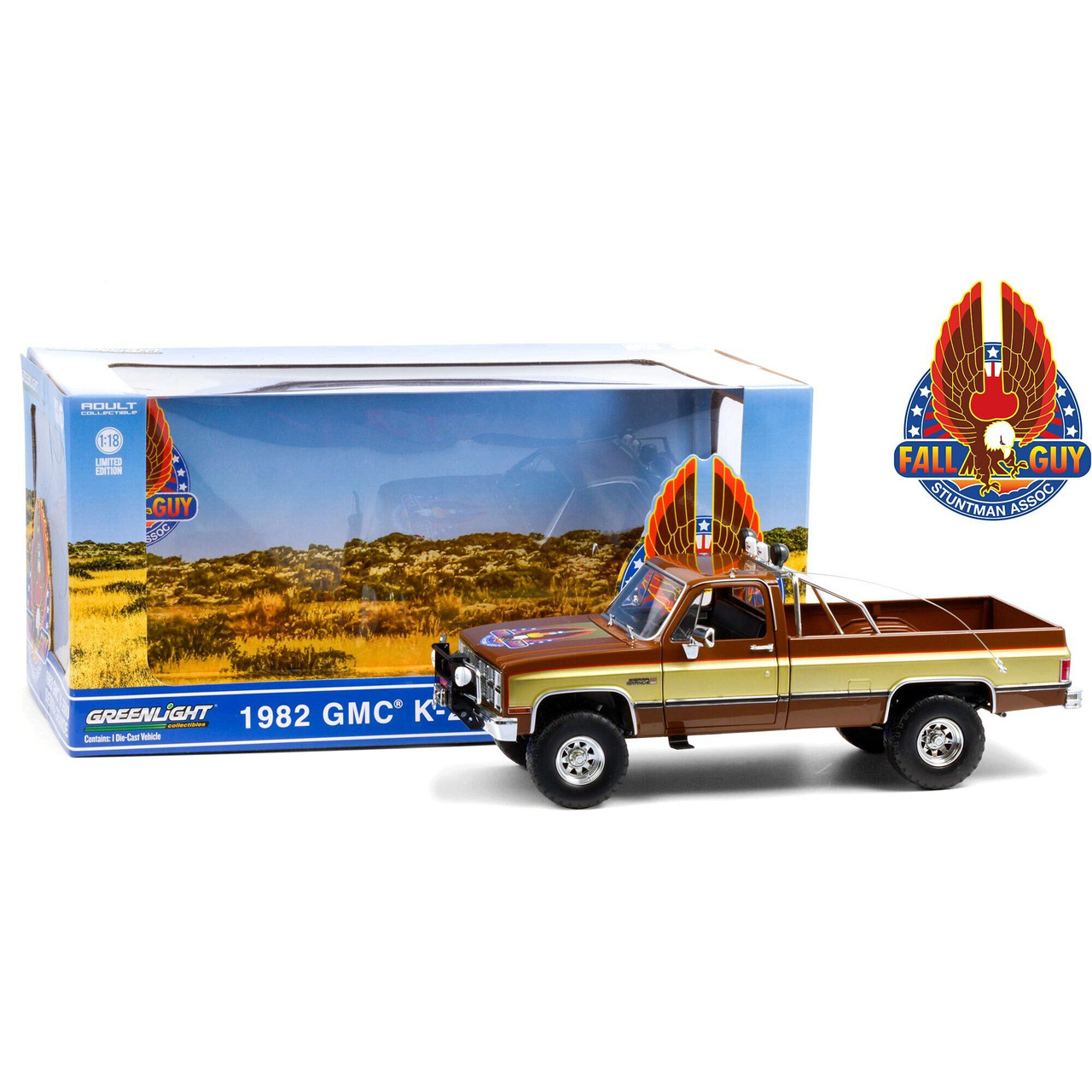 The Fall Guy 1982 GMC K-2500 Sierra Grande Wideside 1:18 Scale Diecast  Model by Greenlight