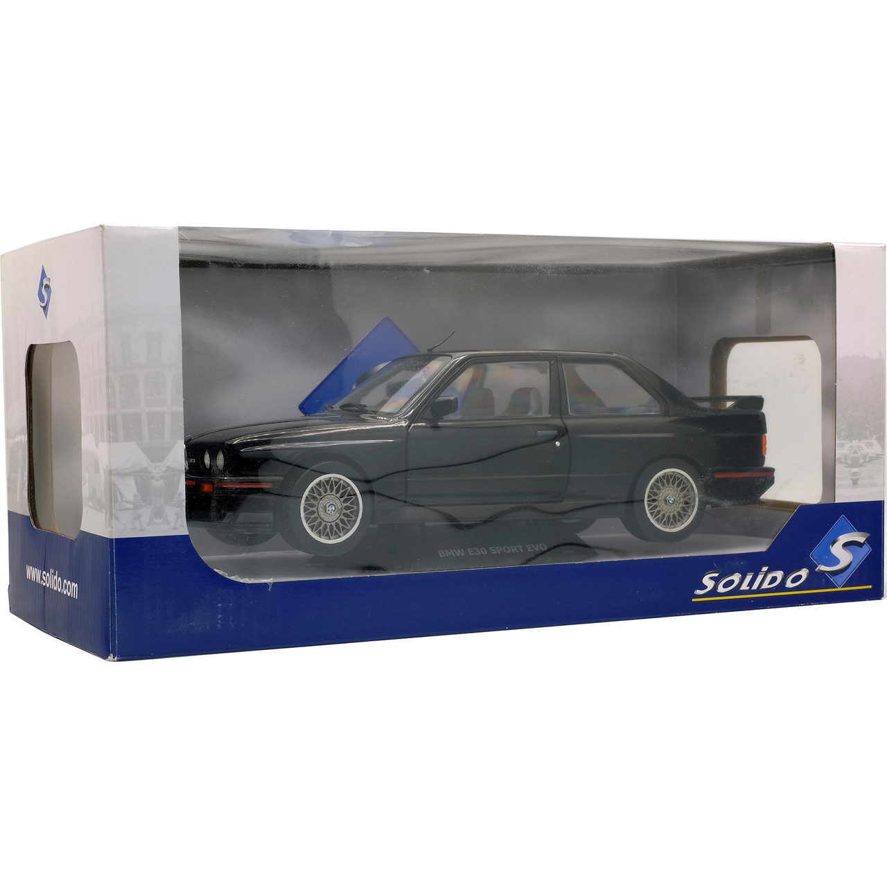 1990 BMW E30 M3 Sport EVO Glanzschwarz Diecast Model Car | Solido