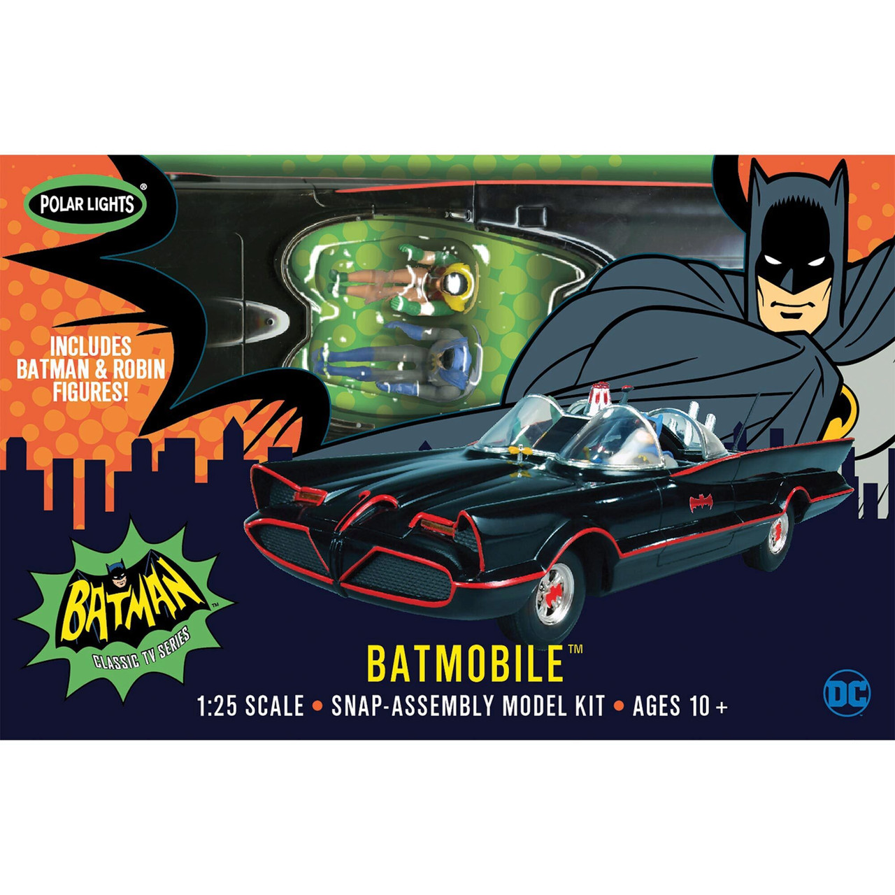 1966 Batmobile Snap Model 1:25 Scale Plastic Model Kit by Polar Lights