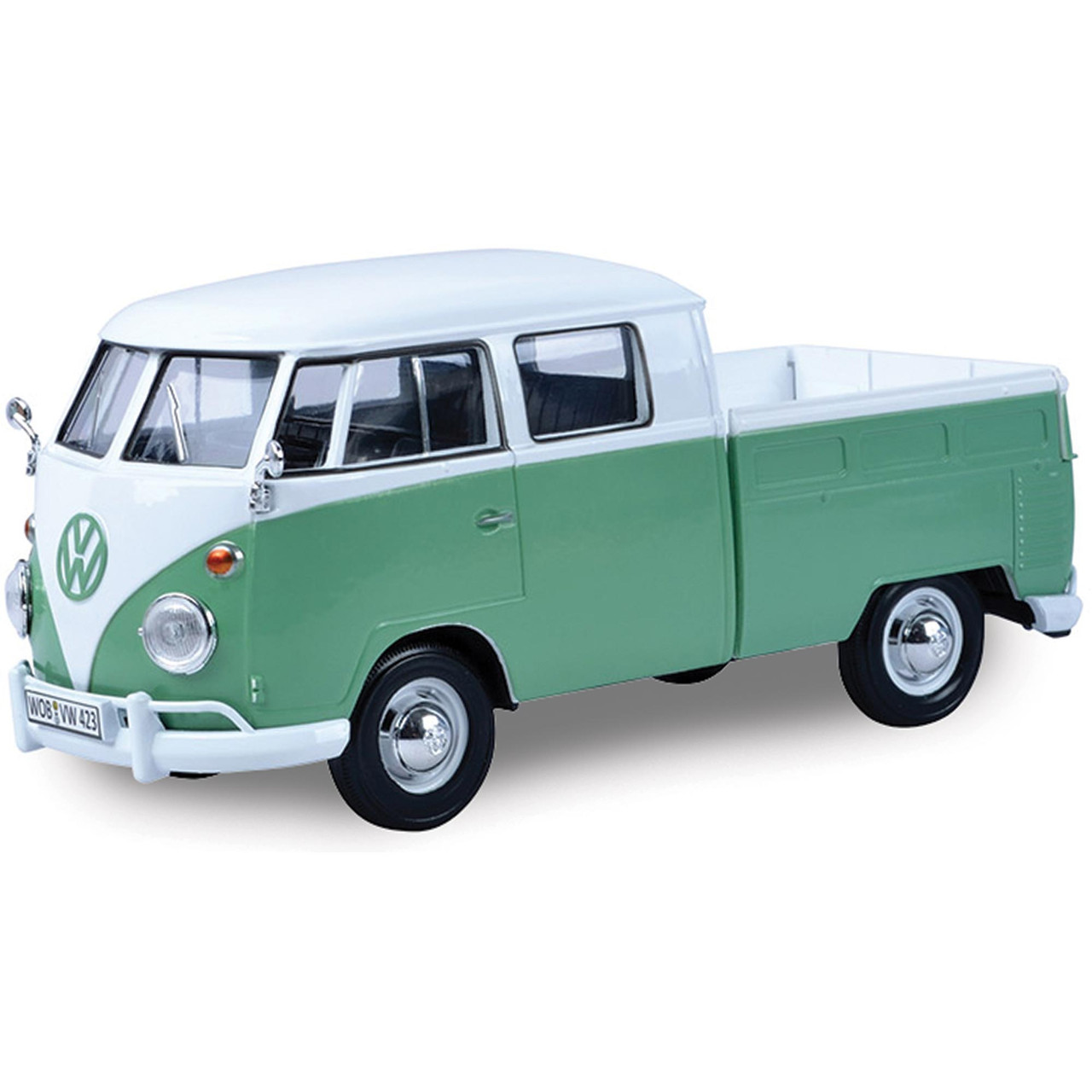 Volkswagen Type 2 ( T1 ) Pickup-2-White / Green | Motormax