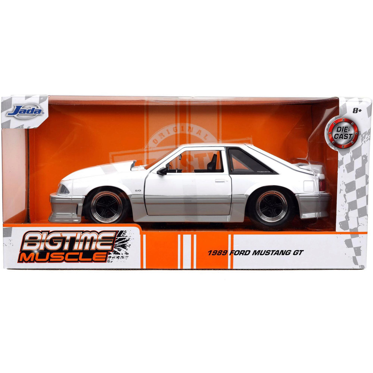 BTM 1989 Ford Mustang GT ミニカー 1989 Ford Mustang GT BTM - Blue 1:24 Scale Diecast Model by