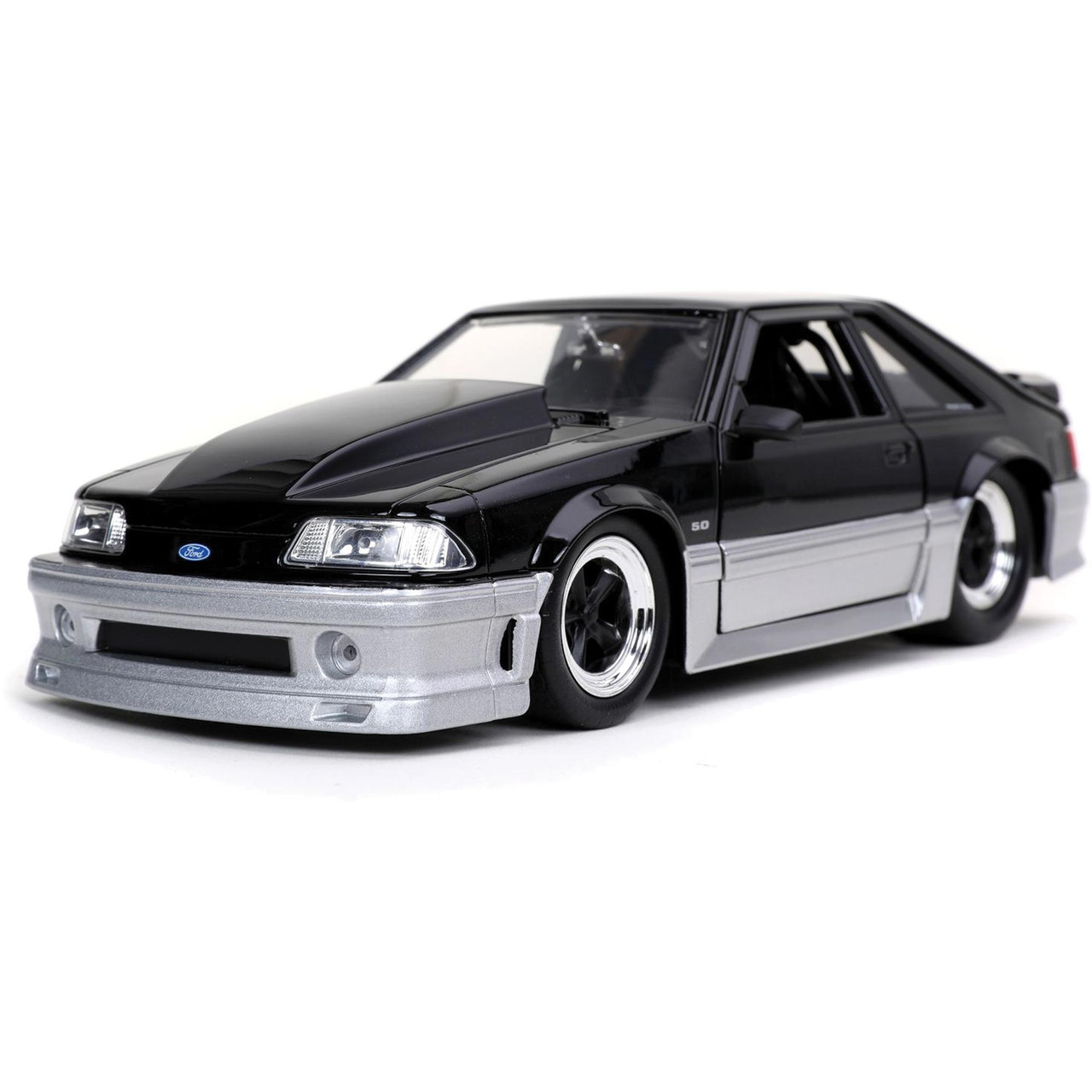 1989 Ford Mustang GT BTM - Black 1:24 Scale Diecast Model Car by Jada Toys