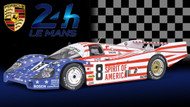 1:18 Scale Diecast Spirit of America Racing Porsche 956 Bursts to Life in Star Spangled Red, White & Blue!