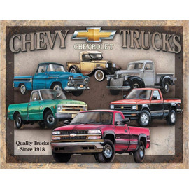 Chevy Truck Evolution Metal Sign Main Image