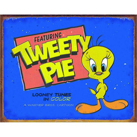 Tweety Pie Looney Tunes Metal Sign Main  