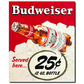 Budweiser - 25 Cents Metal Sign Main  
