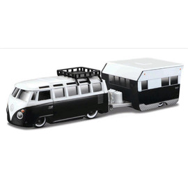 VW Samba Van & Alameda Camper - Design Tow & Go 1:64 Scale Diecast Model by Maisto Main  