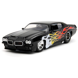 1971 Pontiac GTO Judge - BTM Black Flames 1:24 Scale Diecast Model by Jada Toys Main  