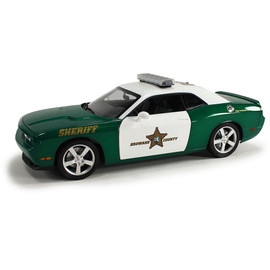 2009 Dodge Challenger R/T with Working Light Bar - Broward County 1:18 Scale Diecast Model by Acme Main  