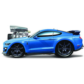 2020 Mustang Shelby G.T. 500 - Blue w/stripes 1:64 Scale Diecast Model by Muscle Machines Main  