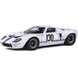 1967 Ford GT40 MKI #130 Targa Florio - White 1:18 Scale Diecast Model by Solido Main  