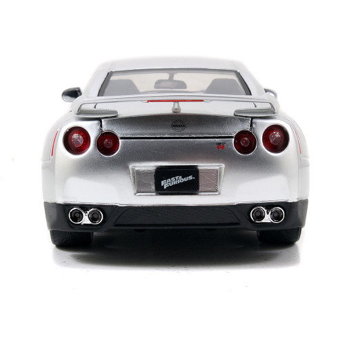 BRIAN's Nissan GT-R (R35) - Candy Silver - Fast & Furious 1:24 Scale Diecast Model Car by Jada Toys Alt Image 4