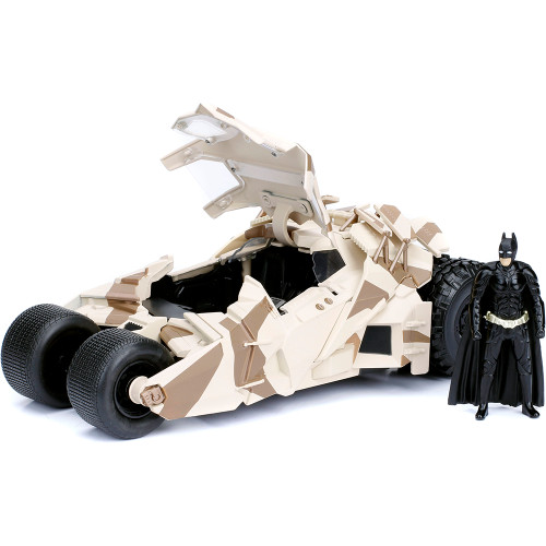 2008 The Dark Knight Batmobile w/BATMAN Camo 1:24 Scale Diecast Model Car by Jada Toys Main Image