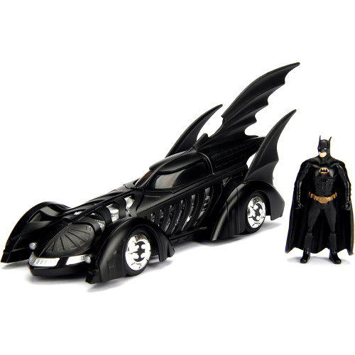 1995 Batman Forever Batmobile w/BATMAN 1:24 Scale Diecast Model Car by Jada Toys Main Image