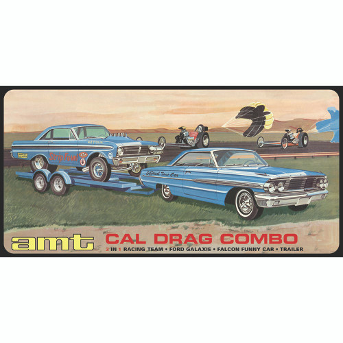 Cal Drag Combo 1964 Galaxie AWB Falcon & Trailer 1:25 Kit 1:25 Scale Diecast Model by AMT Main Image