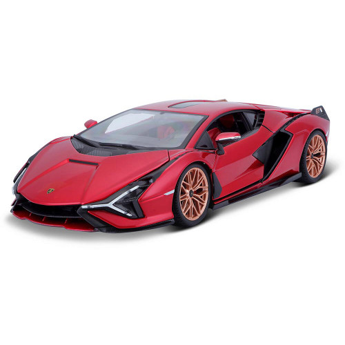 Lamborghini Sián FKP 37 - 1:18 Red 1:18 Scale Diecast Model Car by Bburago Main Image